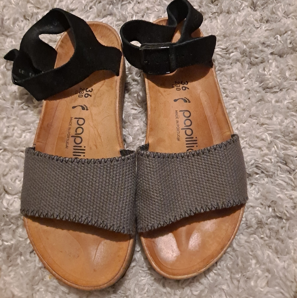 Papillio Gray and Black Women's Sandals